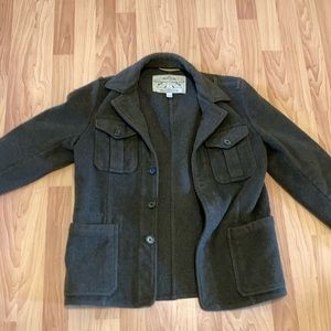 Small Green Banana Republic Pea Coat